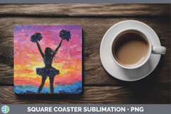 GorgeousBS06 Thick Paint Square Coaster design.