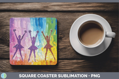 GorgeousBS06 Thick Paint Square Coaster design.
