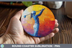 GorgeousBS06 Thick Paint Round Coaster design.
