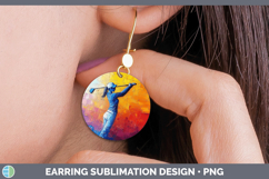 GorgeousBS06 Thick Paint Round Earrings design.