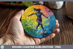 GorgeousBS06 Thick Paint Round Coaster design.