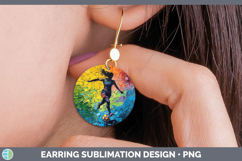 GorgeousBS06 Thick Paint Round Earrings design.