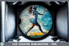 GorgeousBS06 Thick Paint Car Coaster design.