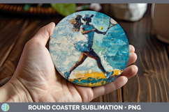 GorgeousBS06 Thick Paint Round Coaster design.