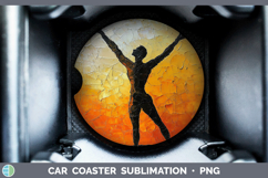 GorgeousBS06 Thick Paint Car Coaster design.