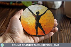 GorgeousBS06 Thick Paint Round Coaster design.