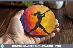 GorgeousBS06 Thick Paint Round Coaster design.
