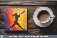 GorgeousBS06 Thick Paint Square Coaster design.