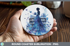 GorgeousBS07 Bookshelf Round Coaster design.