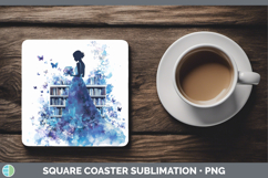 GorgeousBS07 Bookshelf Square Coaster design.