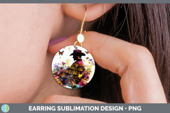 GorgeousBS07 Bookshelf Round Earrings design.