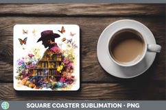 GorgeousBS07 Bookshelf Square Coaster design.