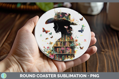 GorgeousBS07 Bookshelf Round Coaster design.