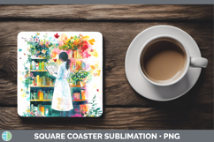GorgeousBS07 Bookshelf Square Coaster design.