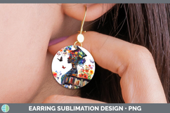 GorgeousBS07 Bookshelf Round Earrings design.