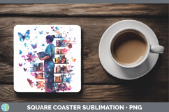 GorgeousBS07 Bookshelf Square Coaster design.