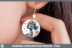 GorgeousBS07 Bookshelf Round Earrings design.