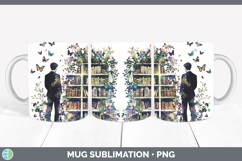 GorgeousBS07 Bookshelf Mug Wrap design.