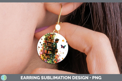 GorgeousBS07 Bookshelf Round Earrings design.