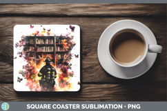 GorgeousBS07 Bookshelf Square Coaster design.