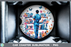 GorgeousBS07 Bookshelf Car Coaster design.