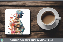GorgeousBS07 Bookshelf Square Coaster design.