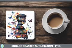 GorgeousBS07 Bookshelf Square Coaster design.