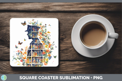 GorgeousBS07 Bookshelf Square Coaster design.