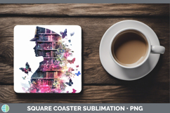 GorgeousBS07 Bookshelf Square Coaster design.