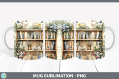 GorgeousBS08 Bookshelf Mug Wrap design.