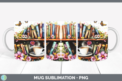 GorgeousBS08 Bookshelf Mug Wrap design.