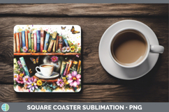 GorgeousBS08 Bookshelf Square Coaster design.