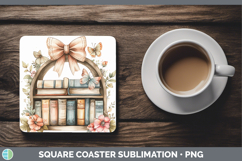 GorgeousBS08 Bookshelf Square Coaster design.