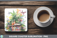 GorgeousBS08 Bookshelf Square Coaster design.