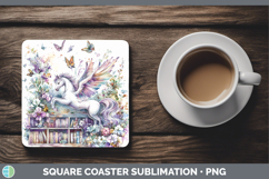 GorgeousBS08 Bookshelf Square Coaster design.