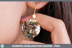 GorgeousBS08 Bookshelf Round Earrings design.