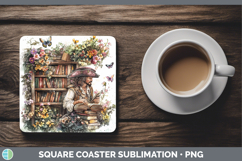 GorgeousBS08 Bookshelf Square Coaster design.