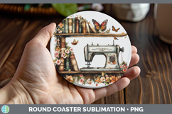 GorgeousBS08 Bookshelf Round Coaster design.