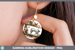 GorgeousBS08 Bookshelf Round Earrings design.