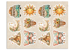 Summer. Boho. Print &amp; Cut Stickers PNG Product Image 2