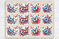 Summer. Butterfly. Print & Cut Stickers PNG Product Image 2
