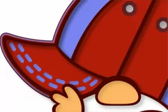 Layered mandala of a soccer player gnome with a ball SVG Product Image 2