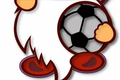 Layered mandala of a soccer player gnome with a ball SVG Product Image 3