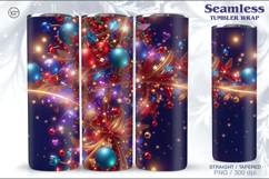 4 Christmas Tumbler Wrap | seamless tumbler20 oz Product Image 5