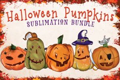 Halloween Pumpkins Sublimation Bundle | Halloween PNG Bundle Product Image 1