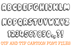 Bubble 3D stripe Cartoon Alphabet Lettering ABC Text Font Product Image 2