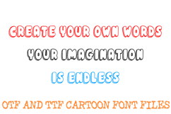 Bubble 3D stripe Cartoon Alphabet Lettering ABC Text Font Product Image 3
