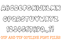 Bubble Balloon Doodle Outline Font Typography Lettering ABC Product Image 2