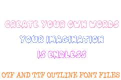 Bubble Balloon Doodle Outline Font Typography Lettering ABC Product Image 3