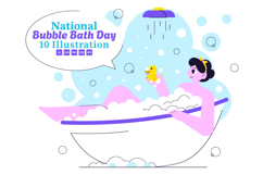 10 National Bubble Bath Day Illustration Product Image 1